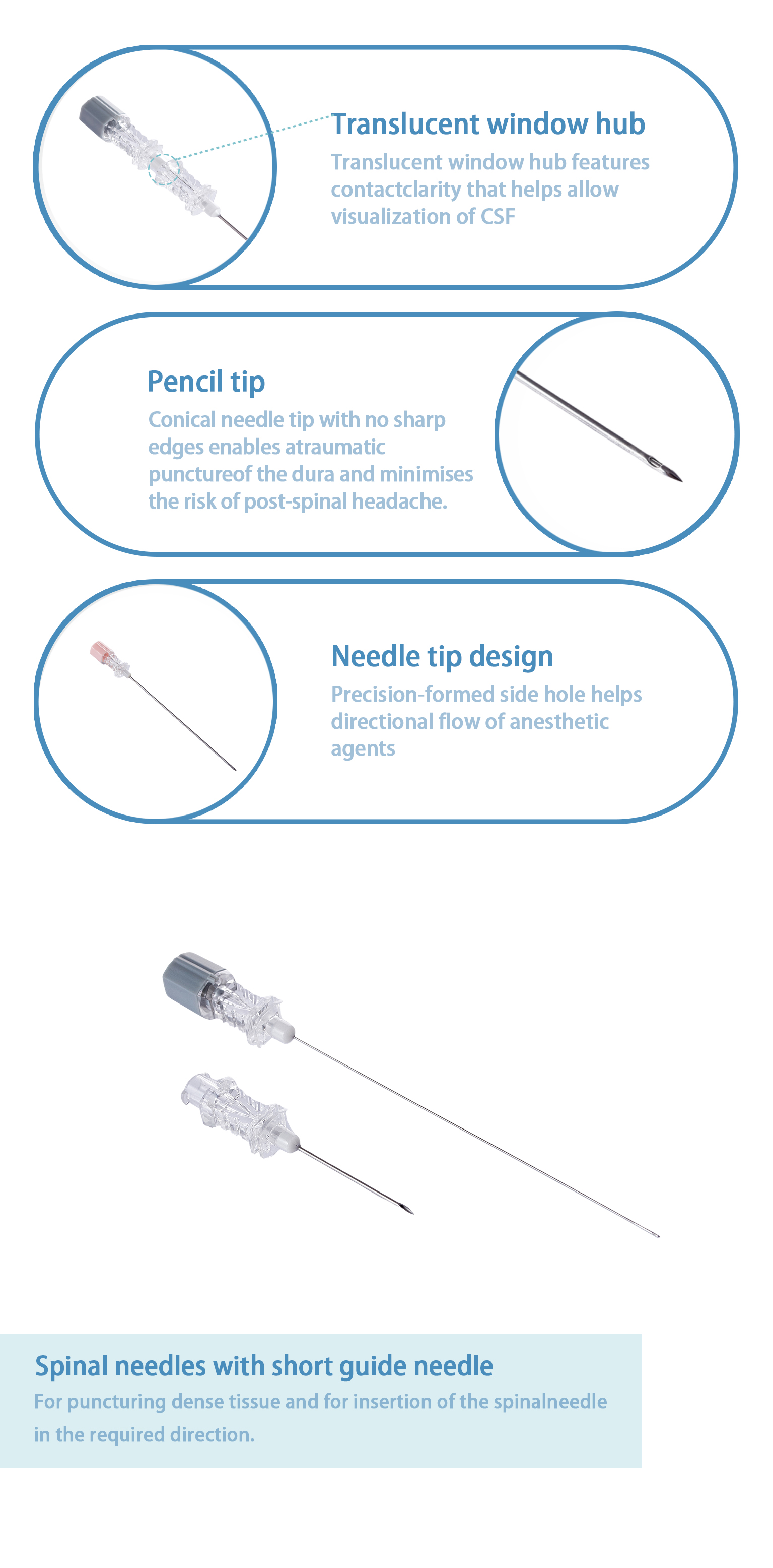 DISPOSABLE ANAESTHESIA NEEDLES -SPINAL NEEDLE PENCIL TYPE